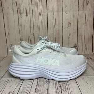 Hoka One One Bondi 8 Womens Size 11B White Running Shoes